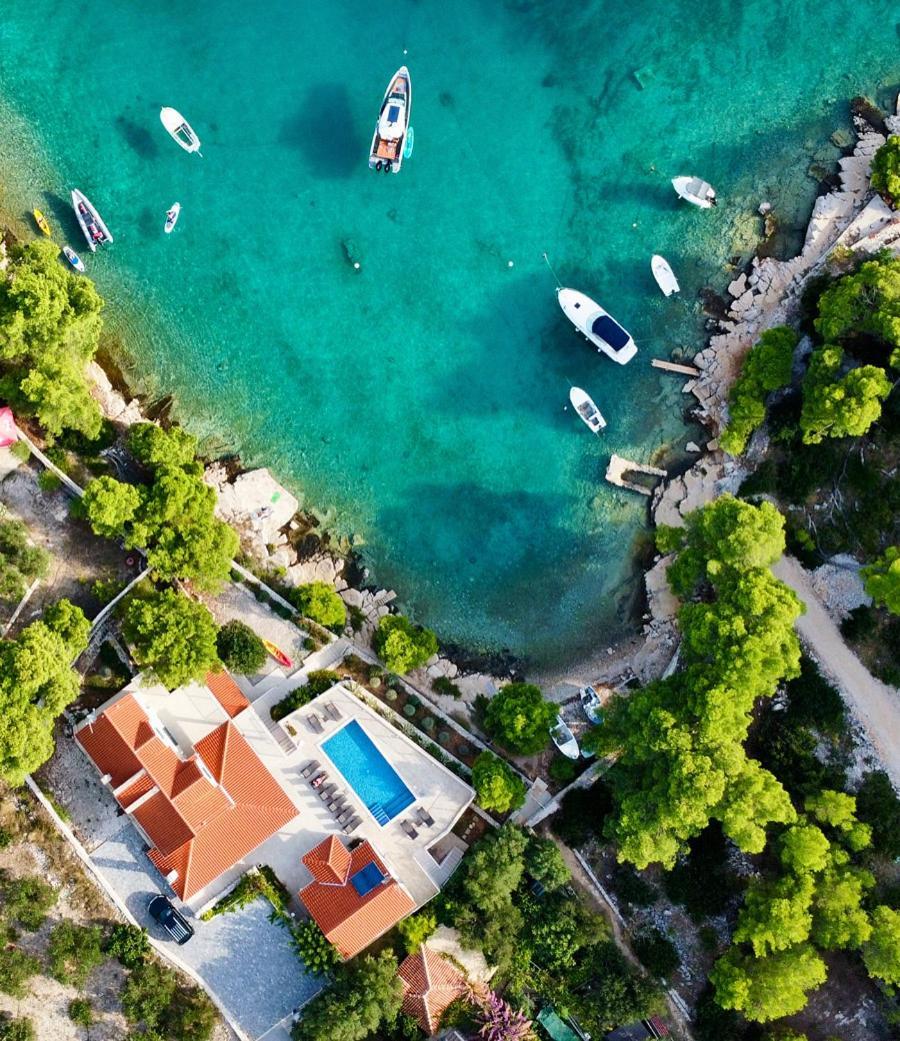 Luxury Villa Kate - In Lucice Bay With Turquoise Sea, Amazing Seaviews, And Heated Pool Milna  Exterior foto